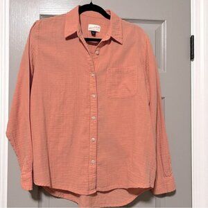 Universal Thread gauze double cloth button down size S